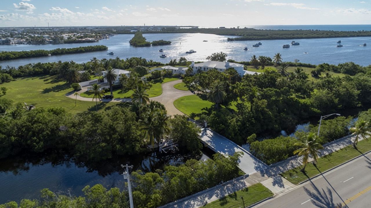 Thompson Island private island with direct bridge access off South Roosevelt Boulevard